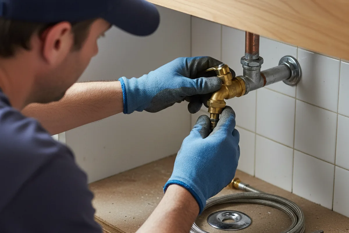 Shutoff valve and fitting work during Faucet and Fixture Repair in Red Bay